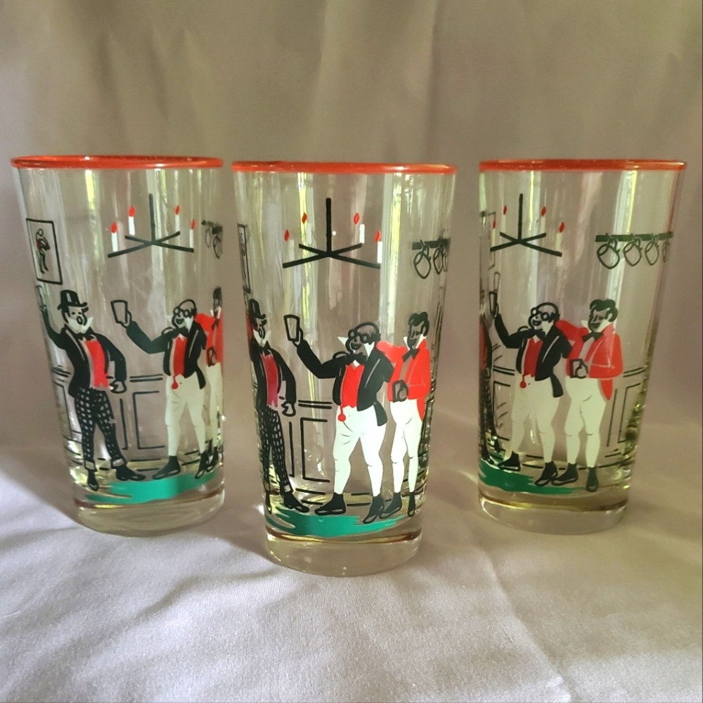 3 Vintage Libbey Pickwick Highball Glasses